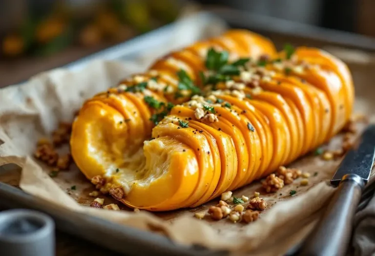 Attention : cette courge butternut tranchée comme un rôti et gratinée au four va réchauffer tout votre automne