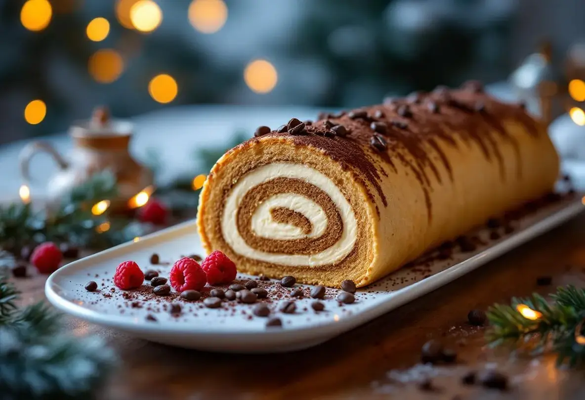 Bûche de Noël au tiramisu : la recette sans cuisson qui fait oublier la version classique et peut vraiment sauver votre réveillon