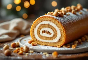 Ce roulé au praliné renferme une crème mousseline irrésistible… et un croustillant de noisettes qui fait littéralement craquer