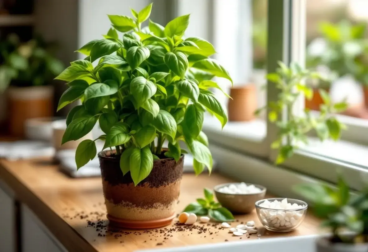 Ces 2 ingrédients que tout le monde a en cuisine font pousser votre basilic encore plus vite et mieux