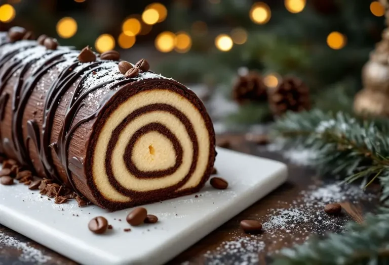 Cette bûche au chocolat et café ultra fondante fait l’unanimité à Noël : chaque bouchée a un vrai goût de fête