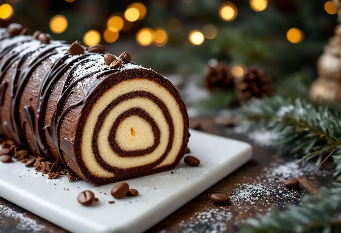 Cette bûche au chocolat et café ultra fondante fait l’unanimité à Noël : chaque bouchée a un vrai goût de fête