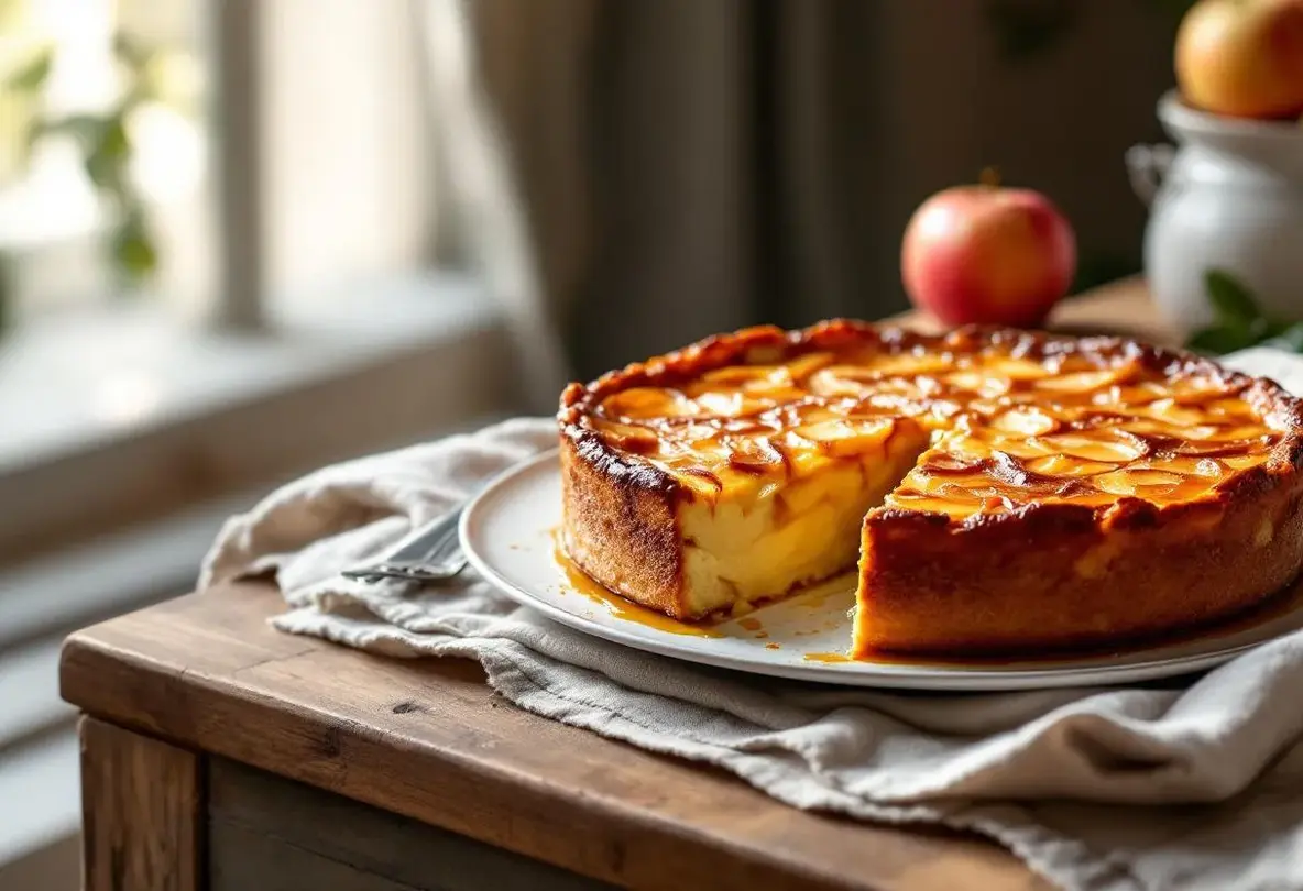 Gâteau pommes, beurre chaud et caramélisation : le trio magique qui métamorphose un dessert simple en chef‑d’œuvre