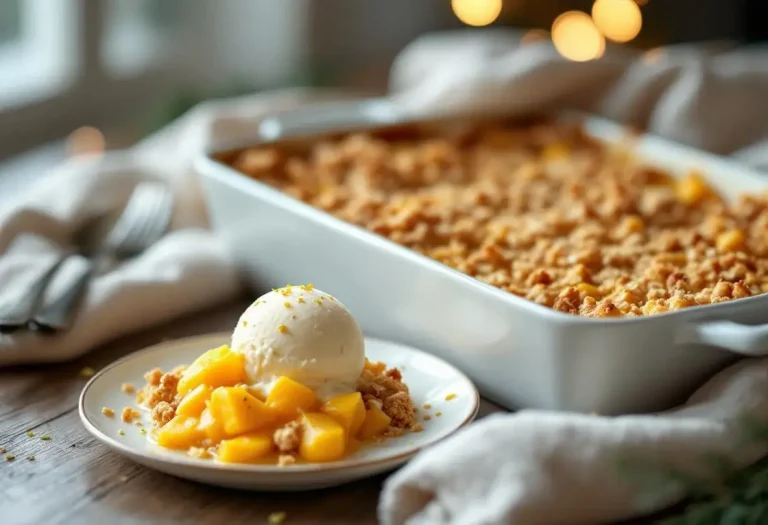 Il vole la vedette aux bûches : le crumble mangue-coco-citron vert, croustillant sous la neige et fondant en bouche