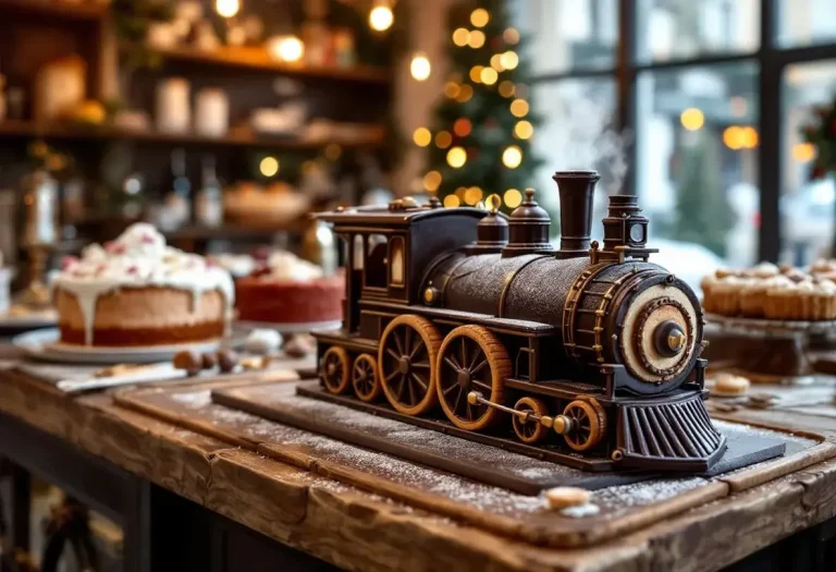 Insolite à Marseille : pour Noël, cet ancien cheminot a créé une bûche de Noël en forme de locomotive !