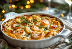 Oubliez la dinde : ce gratin ultra crémeux Saumon & Saint-Jacques sera votre plat de Noël idéal