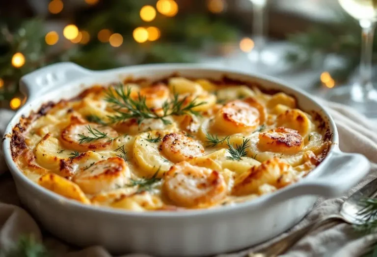 Oubliez la dinde : ce gratin ultra crémeux Saumon & Saint-Jacques sera votre plat de Noël idéal