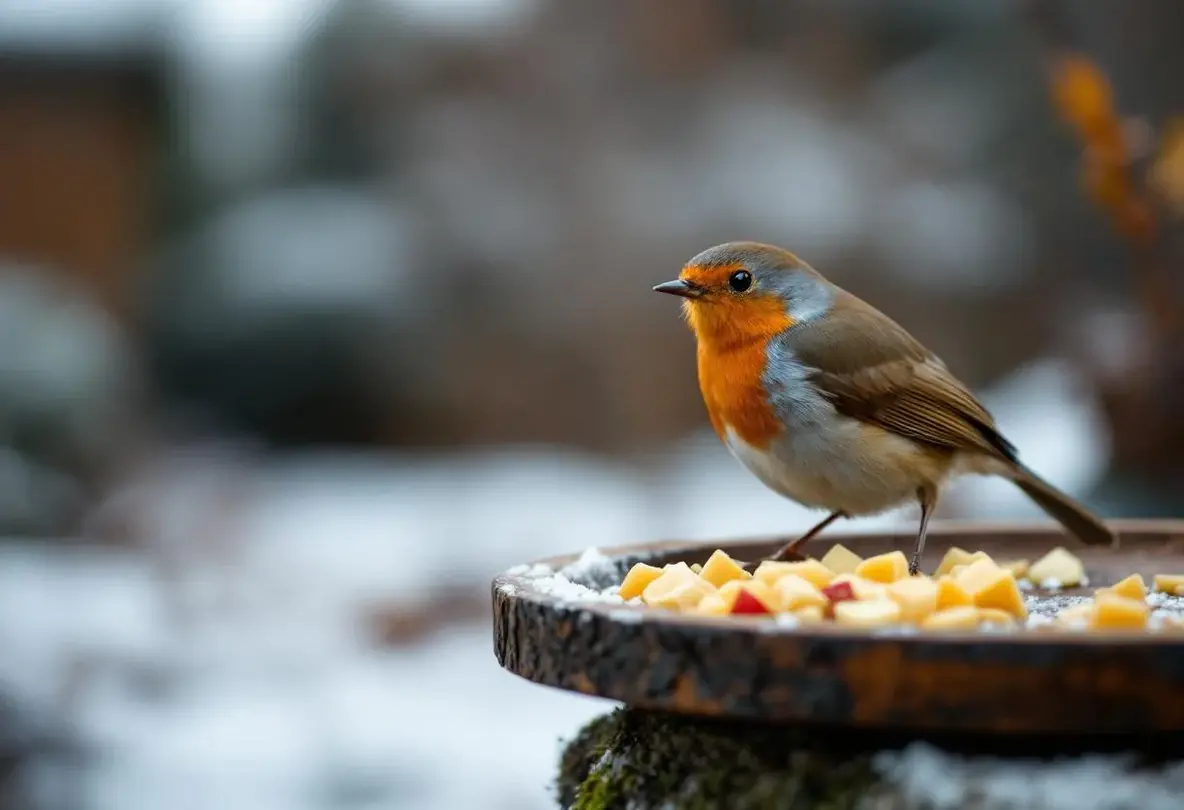 Rouges-gorges au jardin : ce soir, mettez dehors cet aliment de base à 3 centimes, que presque tous les jardiniers oublient