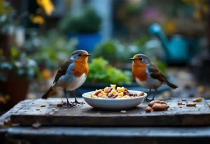 Rouges-gorges au jardin : ce soir, sortez dehors cet aliment de base à 3 centimes, que la plupart des jardiniers oublient