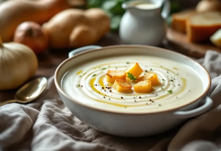 "Une de mes soupes préférées" - un velouté blanc ultra fondant, plein de goût et bon pour la santé