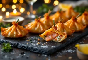 Chaque Nouvel An, je prépare ces aumônières de saumon : tout le monde en redemande