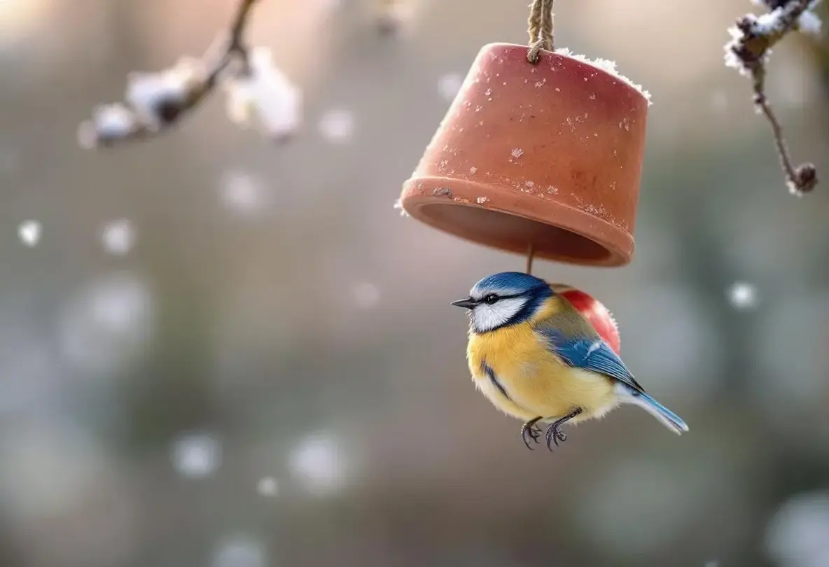 Découvrez comment un vieux pot et une coquille d'œuf peuvent aider les mésanges à passer l'hiver