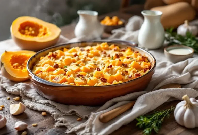 Gratin butternut-fromage frais au four : douceur fondante, herbes fraîches et crème pour réchauffer vos soirées d’hiver