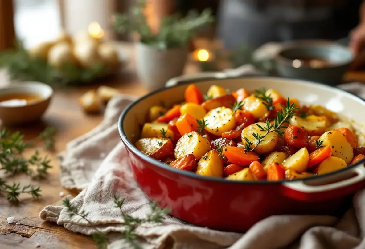 Nouveau plat d’hiver : légumes rôtis au miel et thym, une douceur au parfum magique dans votre assiette