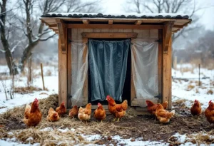 Pourquoi de plus en plus d’éleveurs installent un rideau dans leur poulailler en hiver (et ce que ça change vraiment pour la qualité de leurs œufs)