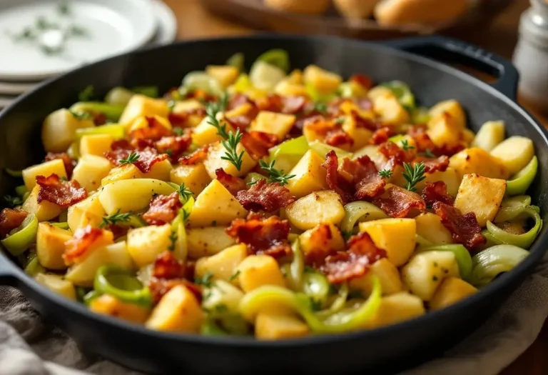 « Je la prépare en 10 minutes pour toute la famille » : ma poêlée poireaux-pommes-lardons ultra gourmande et rapide